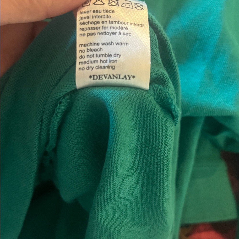 LACOSTE + Malandrino Green Batwing 1/4 Sleeve Fitted Polo Hirt, size S - Picture 10 of 10